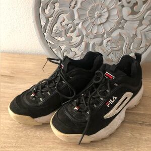 FILA black suede disrupter 8